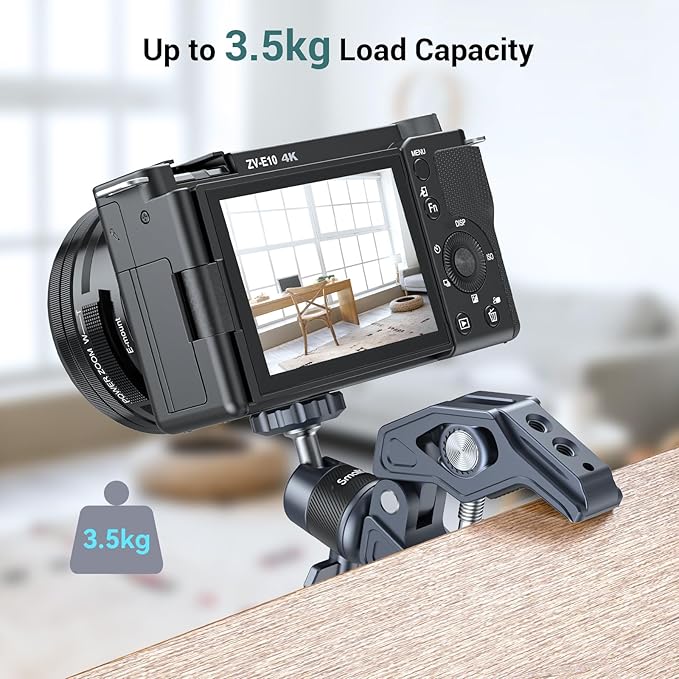 SMALLRIG Camera Mount Clamp, Gopro Motorcycle and Bike Handlebar Mount Kit - Image 5