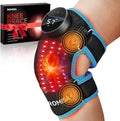 ROMISA Red Light Therapy Knee Brace & Vibration Knee Massage, 660nm & 850nm Rechargeable Near Infrared Light Therapy Device for Knee/Elbow/Shoulder for Cordless Use, Blue.