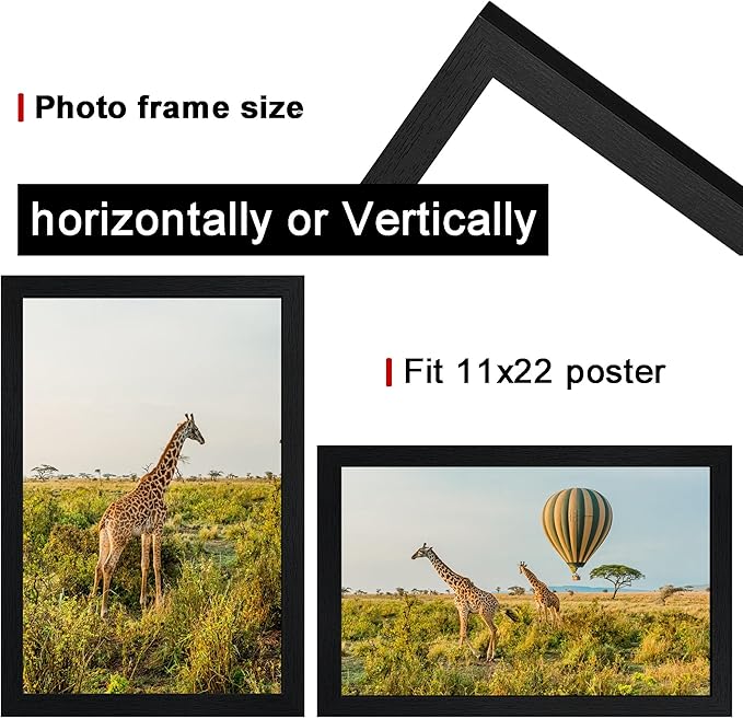TKYGU 11x22 Picture Frame 3 Pack- Newspaper Frame for Assorted Media and News Articles-11x22 Wooden Frame with Plexiglass,Decorate Home and Office with Large Paintings -Fits Most Standard Newspapers