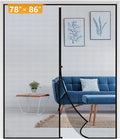 Yotache Magnetic Screen Door Fits 78" Wide x 86" Height Doors, Screen Size 80" W x 87" L Strengthened French and Patio Door Screen Curtain Black