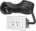 Legrand Wiremold RD2WH radiant Furniture Power Center, Recessed Power Strip, 2 Outlets, 6 Foot Cord, White