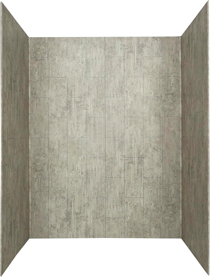 Palisade 78in x 60in x 30in Waterproof Vinyl Shower Surround Kit with Accessories in Urban Coast