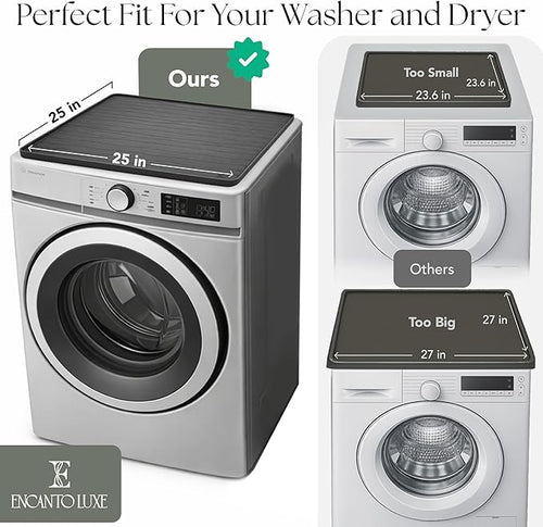 1 PC Washer and Dryer Top Cover Protectors 25" x 25", Laundry Machine Dust Guards (Sand (Beige))