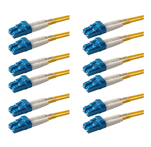 SpeedyFiberTX – 6-Pack 2 Meter LC to LC Fiber Patch Cable, Corning SMF-28 by SpeedyFiberTX