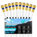 Coaxial Cable 3ft 10Pack, RG6 Coax Cable Cord Extender by Unknown