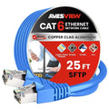 CAT 6 Shielded Ethernet Cable 25FT, Indoor High-Speed 10Gbps Snagless Shielded by AvesView
