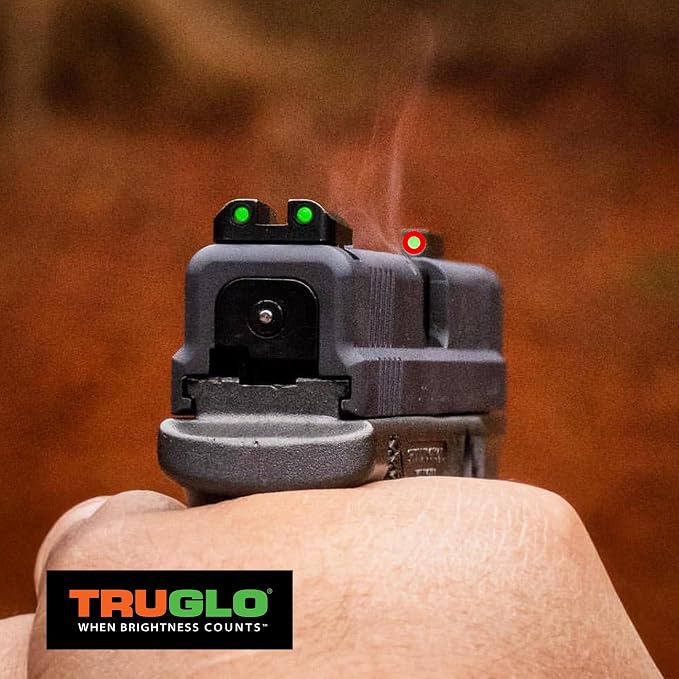 Truglo TFX PRO Handgun Sight, Glowing Shock Proof Tritium and Fiber Optic Night - Image 4