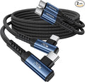 toocki USB C Cable [2Pack, 6.6ft] 240W Fast Charging Type C Cord, Nylon Braided USB 2.0 Cable for iPhone 17 16 15 Pro Plus Pro Max Air, iPad Pro, Samsung Galaxy S24 S23, Switch, MacBook Pro, Pixel