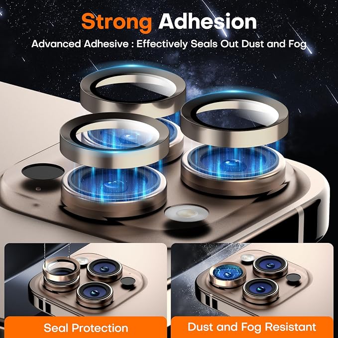 for iPhone 16 Pro/iPhone 16 Pro Max Camera Lens Protector, Tempered Glass - Image 3