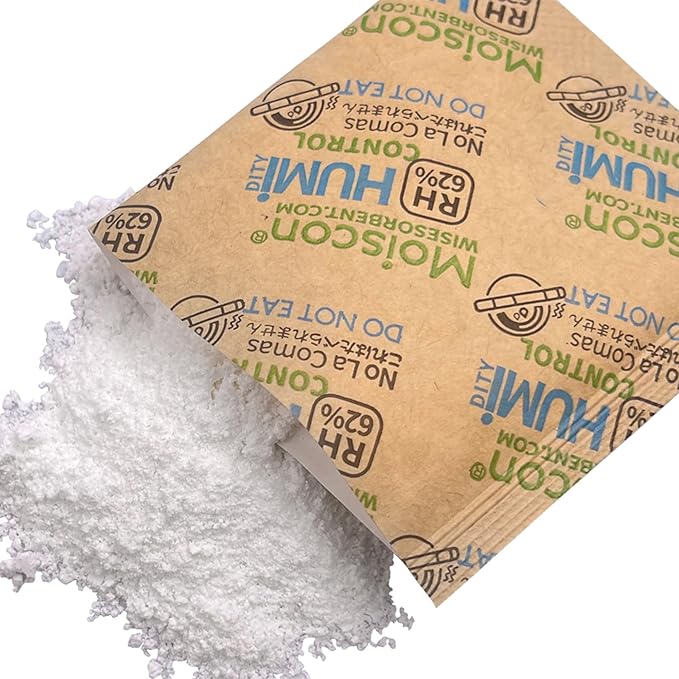 Wisesorb 45 Pack 62% RH 8 Gram Two-Way Humidity Control Packs for Storing 1 oz, Size 8 Moisture Control Packets Individually Wrapped