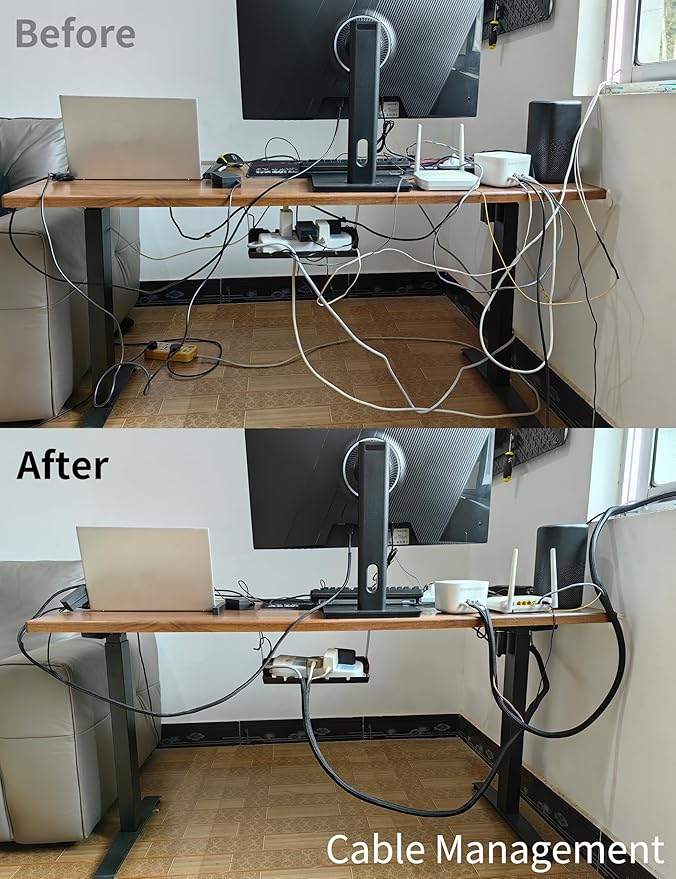 Cable Management Split Wire Loom Sleeve - Cord Hider & Protector for Desk, Pet Chew Proof, Wire Cover Organizer, Flexible Tube for Wires and Cables (1/2 Inch 50FT, Black)
