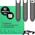 FLAUS Electric Flosser Refills (Oprah's List, Shark Tank) 90ct Extra Strong Woven Dental Floss Heads - No Break, Ultra Durable Refillable Dental Floss Picks for Teeth, Flossing Denstist Tooth Flossers
