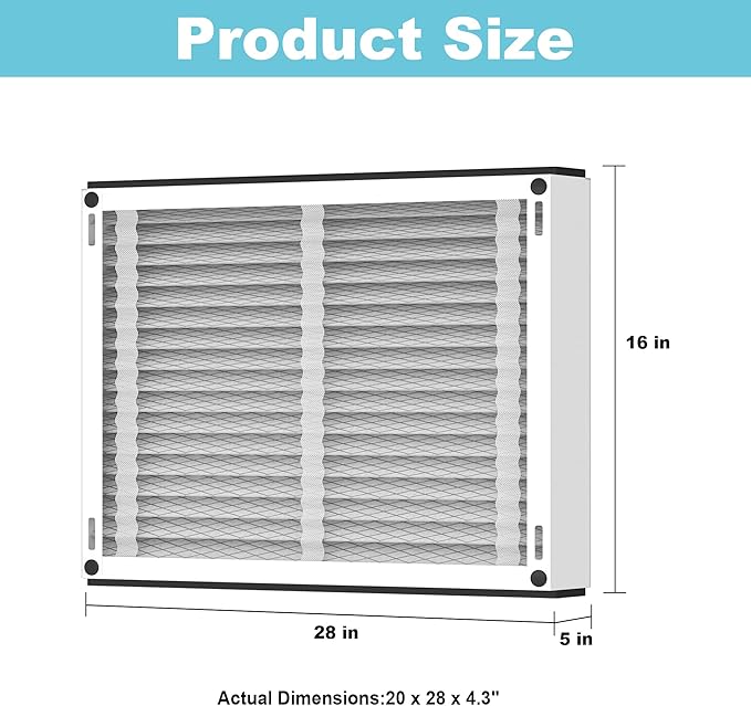 (2-Pack) 410 Replacement Filter Compatible with April-Aire Whole House Air Purifier 1410, 1610, 2410, 2416, 3410, 4400, MERV 10, 16 x 28 x 4 Air Filter Replacement