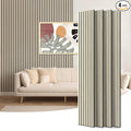 Art3d 4-Piece 94 x 12.6 Inch Acoustic Lightweight Slat Wall Panel - Waterproof Wood Textured Wainscoting Panel of 33 Sq.Ft for Bedroom, Home Theater Office Accent Wall, White Elm