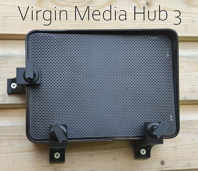 Adjustable Brackets Wall Bracket for DVR NVR Router Switch Mini PC Console Freeview Cable Box Wall Mount Modem - Universal Hideit Wall & Under Desk Mount for Devices 1.18-2 inches Thick Made in UK