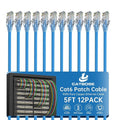 5 Feet Cat6 Patch Cables, Solid Pure Copper Patch Cord, Cat 6 Ethernet Cable by CatBose