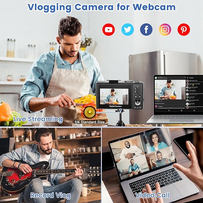 4K Digital Camera for Photography, 64MP HD WiFi Vlogging Camera for YouTube - Image 4