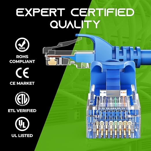 GEARit Cat 6 Ethernet Patch Cable 1 ft Blue - Image 7