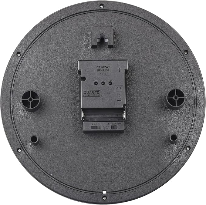 Atomic Wall Clock，US Auto Calibration Time 10 Inch Round Clock, Battery Operated
