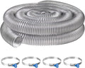 PVC Dust Collection Hose 2-1/2"x20',2.5 Inch Dust Collector Vacuum Hose for Workshop Woodworking Dust Collection System,Puncture Resistant Flex Clear PVC Fume Hose Tube w/Carbon Steel Wire