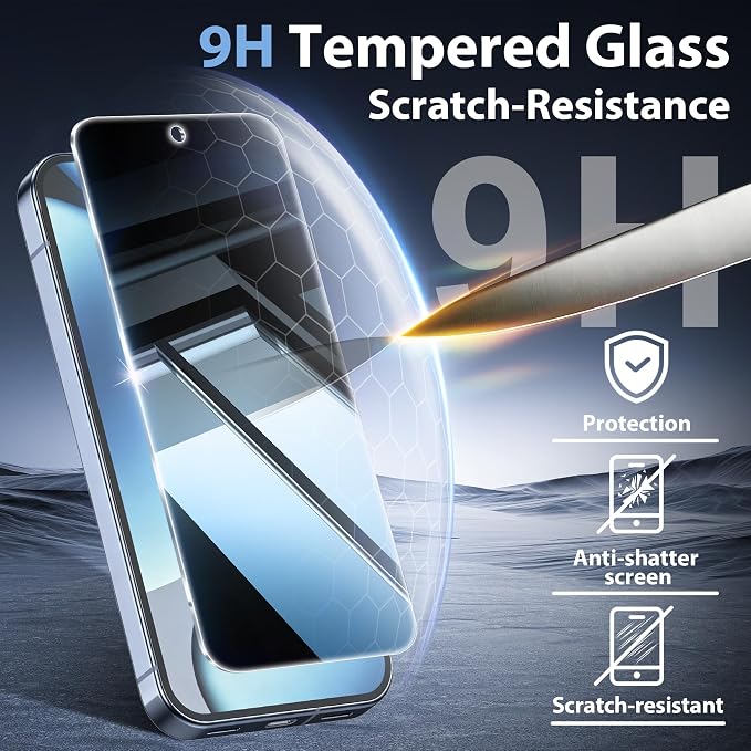 2 Pack for Google Pixel 10 Pro Privacy Screen Protector, 2 Pack Camera Protector - Image 5