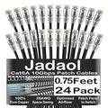 Jadaol UL Listed Patch Cables Cat 6a / Cat 6 0.75 ft 24-Pack, 10Gbps 550MHz by Jadaol