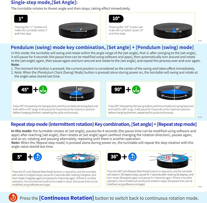 Programmable Motorized Electric Photography Turntable Rotating Platform - Image 4