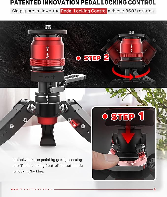 IFOOTAGE Monopod Base with Pedal Cobra 3 Base-P, Canon DSLR Cameras, Payload - Image 4