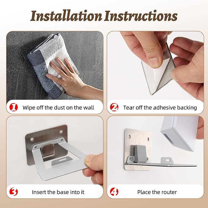 Starlink Router Mini Mount, Punch-Free Wall Mount Bracket, Not damaging the - Image 4