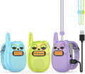 Qniglo Kids Walkie Talkies Rechargeable, Gifts for 3-12 Year Old Girls Boys, Walkie Talkies for Kids with FM Radio, Adventure Camping Games, Best Chritmas Birthday Toys Gifts for Kid, 3 Pack