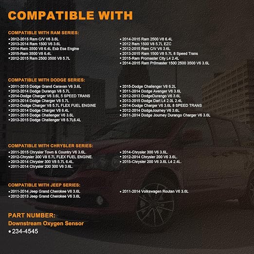 234-4545 Oxygen O2 Sensor Compatible - Image 2