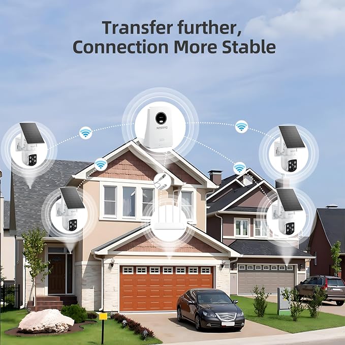 Solar Security Cameras Wireless Outdoor, 4MP Solar Powered, 8 Cam kit, Color - Image 6