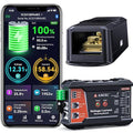 ANCEL BM1000 Bluetooth Battery Monitor with 400A Shunt, Wide 10-120V Range Smart Battery Meter, Real-Time Voltage Current SOC Tracking, Compatible with RV, Solar, Marine & Off-Grid Systems