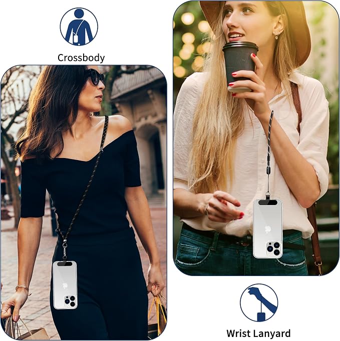 CACOE Phone Lanyard 2 Pcs-1 Pcs Adjustable Neck Strap, 2 Pads, Universal - Image 8