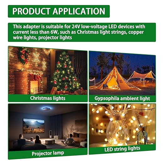SIGANDG 24V 6W 8 Mode LED Controller with Memory Function and IR Remote Control Low Voltage Transformer for Holiday String Lights,not Fit for 8 Mode with Control Box and 1 Mode String Light(1 pcs)