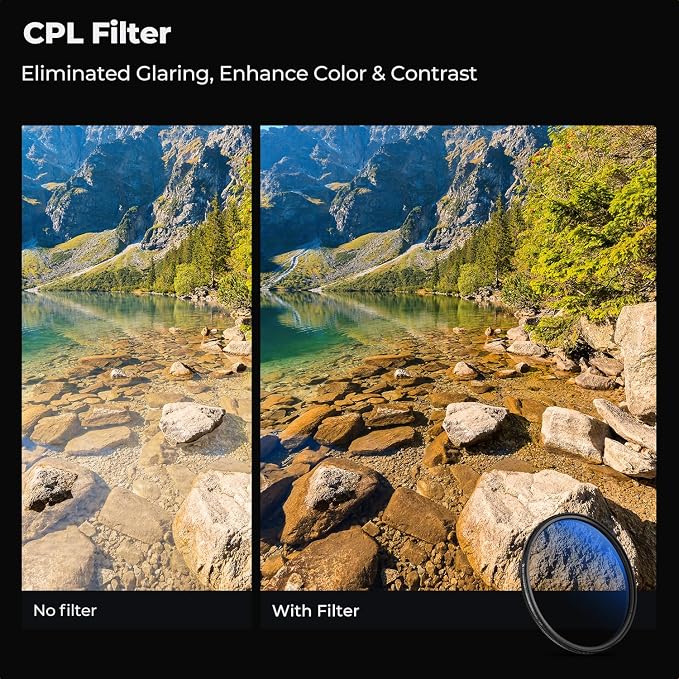K&F Concept 40.5mm UV/CPL/ND2-400 Lens Filters Kit-18 Multi-Layer Coatings - Image 4