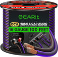 GEARit Pro Series 16AWG Speaker Wire, 16 Gauge Speaker Wire Cable (100 Feet / 30 Meters) Great Use for Home Theater Speakers and Car Speakers, Transparent Black/Purple
