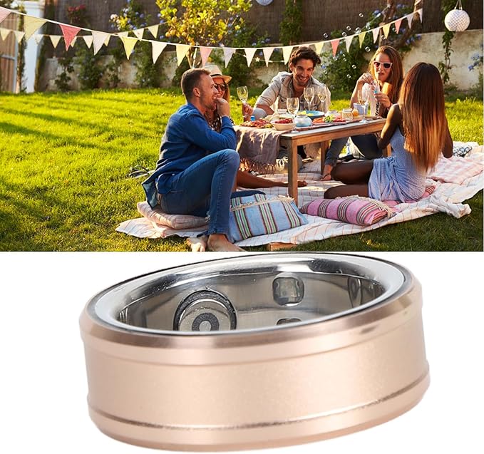 FOSA Smart Health Ring, NFC Sleep Monitor with Temperature Tracking, Step Counter, IP68 for Video Scrolling, Book Page Flipping (Gold)