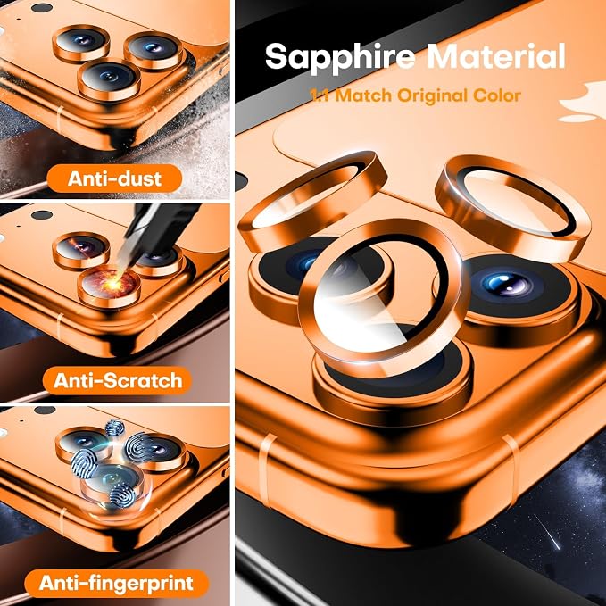 for iPhone 17 Pro/iPhone 17 Pro Max Camera Lens Protector, Tempered Glass - Image 3