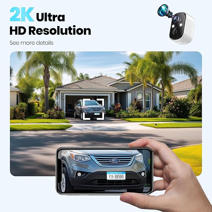 Techage Security Cameras Wireless Outdoor, 2K Battery Powered Cameras - Image 2