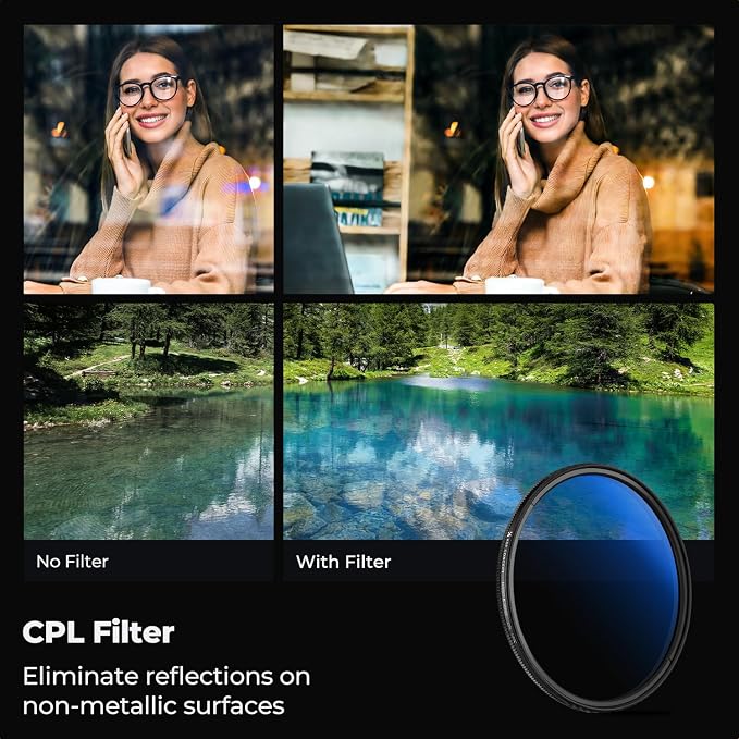 K&F CONCEPT 67mm Circular Polarizer Filter Ultra-Slim 18 Multi-Coated Optical - Image 3