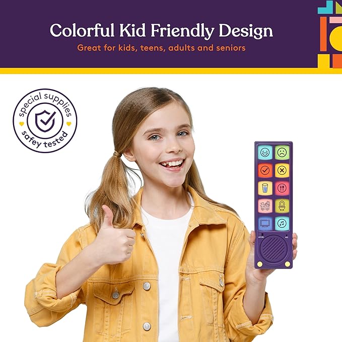Special Supplies AAC Communication Device Speech Therapy,Talker Buddy Communication Device For Non Verbal Kids & Adults,Autism Talking Aids For Home,School Kids Communication Device W/Recording Option