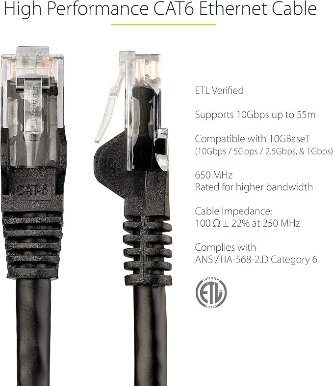 StarTech 35ft CAT6 Ethernet Cable - Image 2