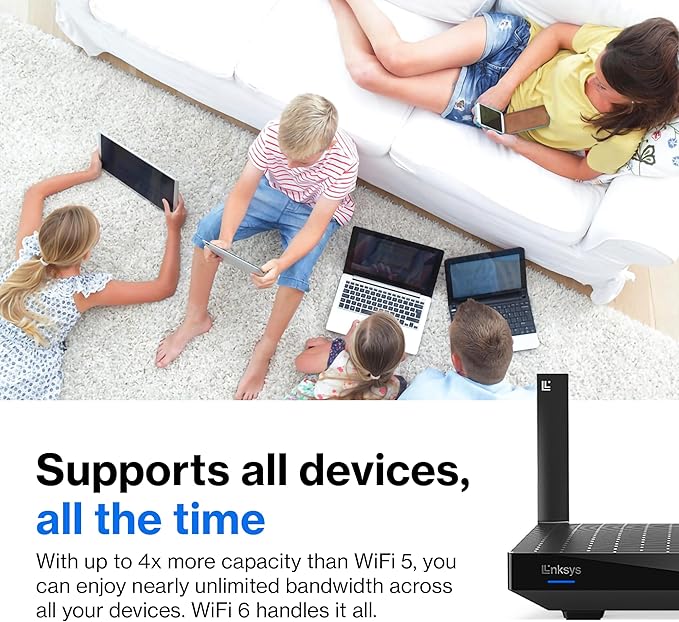 Linksys MR20EC | Dual-Band Mesh WIFI 6 Router | 3.0 Speeds | Connect 25+ - Image 4