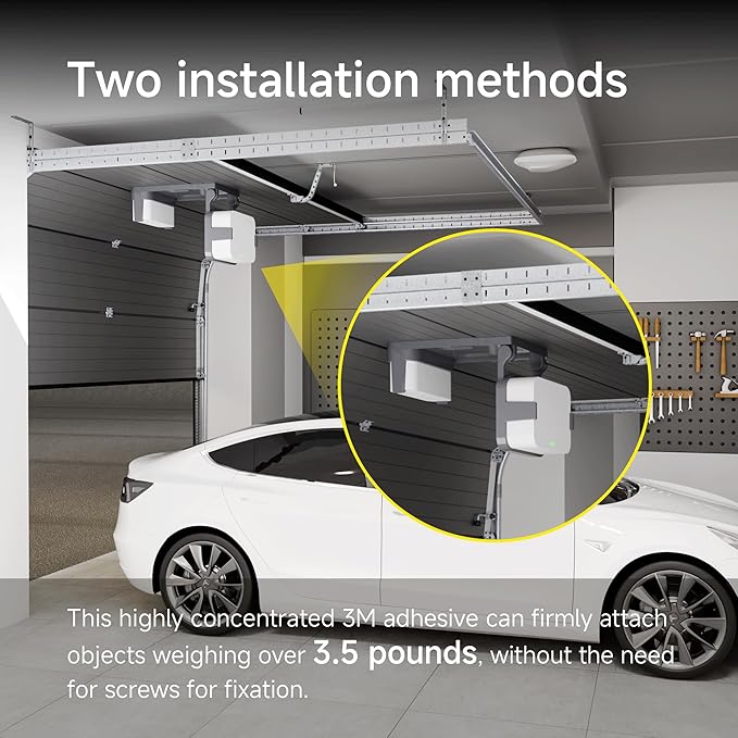 Garage Door Bracket for SimpliSafe Alarm Contact Sensor | Secure Mount with Quick-Snap Clip & Screws | Easy Install Accessory (Sensor Not Included)