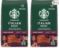 Starbucks Ground Coffee, Dark Roast Coffee, Italian Roast, 100% Arabica, 1 bag (18 oz) (Pack of 2)