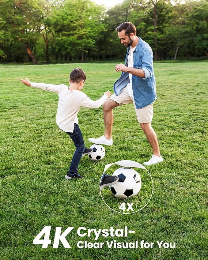 CAMSTRO 4K Security Cameras Wireless Outdoor No Subscription, 360° PTZ Home Security Cameras System, 64G Local Storage Home Hub, Human/Vehicle/Pet Recognition AI, Color Night Vision, 2 Cam-Kit