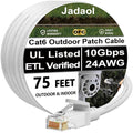 Jadaol Cat 6 Ethernet Cable 75 ft, Outdoor&Indoor, Support Cat8/7 Network LAN by Jadaol