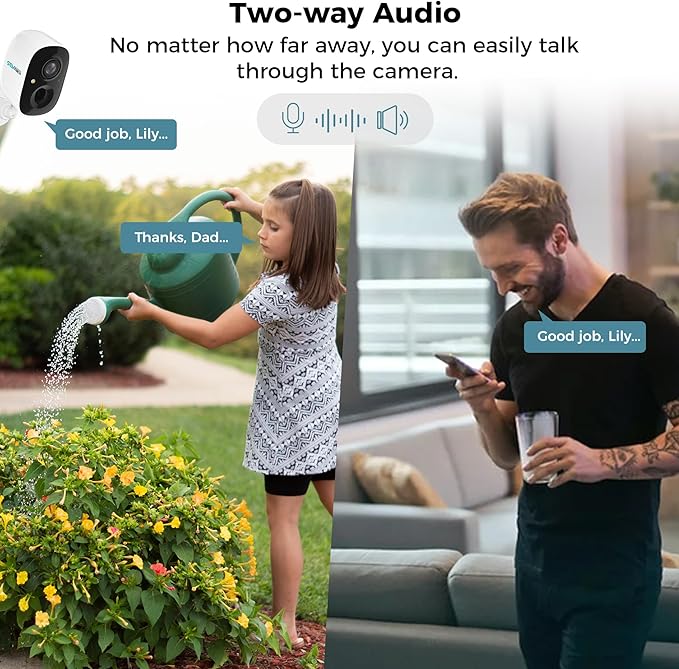 Vicohome 2K Security Camera Wireless Wi-Fi Indoor/Outdoor, Battery Powered - Image 7