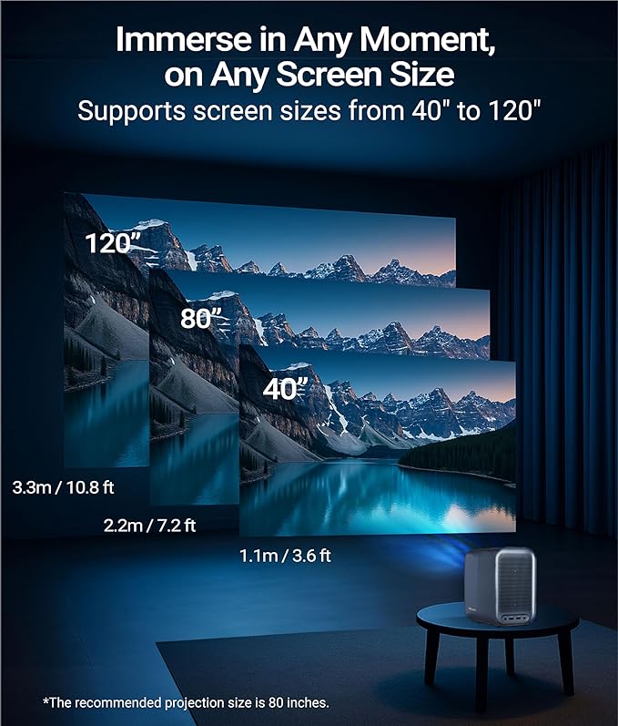 UVISION AllPlay Google TV Smart Porejctor | Native 1080p Full HD | Auto Focus & Keystone | Dolby Audio | WiFi & Bluetooth | Portable Home Theater Kit